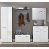 aquila hallway furniture set in white gloss and smoky silver