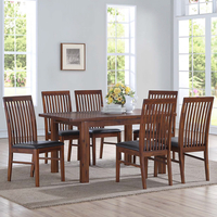 Areli Acacia Wood Extending Dining Set With 4 Solaris Chairs