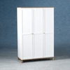 Armedia 3 Door Wardrobe In White And Ash Veneer
