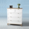 Armedia 5 Drawer Chest In White And Ash Veneer