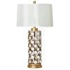 Artoz Table Lamp With Pleated Shade Effect In Gold Frame