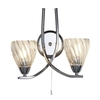 Ascona II Chrome Twist Frame Two Light Wall Bracket In Clear Tw