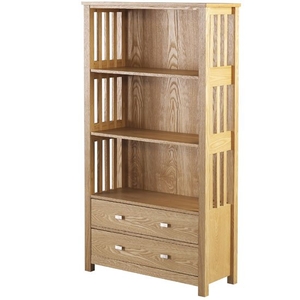 Ashmore Tall Bookcase With 2 Drawer And 3 Shelf