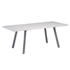 athink rectangular extending wooden dining table in grey