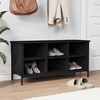 atlanta shoe storage bench 6 compartments in black