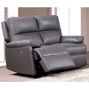 Bailey Leather 2 Seater Recliner Sofa In Grey