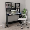 Bancroft Wooden Laptop Desk With Bookshelf In Black