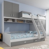 Bereave Wooden Bunk Bed In White And Grey