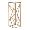 Betty Modern Pedestal In Clear Glass With RoseGold Frame