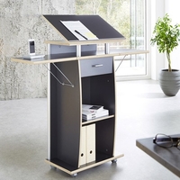 Bharani Lecturn With Shelves In Anthracite