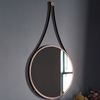 bogota small round wall mirror with aged bronze iron frame