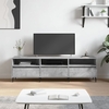 bonn wooden tv stand with 3 drawers in concrete effect