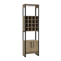 Brooklyn Tall Wine Rack In Bleached Pine With 2 Doors