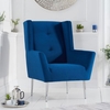 Brooklyn Velvet Upholstered Accent Chair In Blue