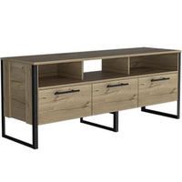 Brooklyn Wide TV Unit In Bleached Pine With 3 Drawers