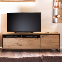 Buenos Aires TV Stand In Planked Oak With 1 Door And 2 Drawers