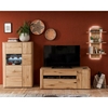 Buffalo LED Living Room Set In Planked Oak With 1 Door TV Unit