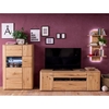 Buffalo LED Living Room Set In Planked Oak With 2 Doors TV Unit