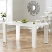 Byron Dining Table Rectangular In White High Gloss