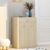 cadao wooden shoe storage cabinet with 2 doors in sonoma oak