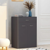Cadao Wooden Wooden Shoe Storage Cabinet With 2 Doors In Grey