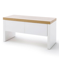 Cali Wooden Shoe Storage Bench In Oak And White