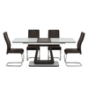 Cannes Extendable Glass Dining Table In White With 6 Chairs
