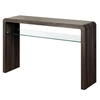Cannock Large Console Table In Charcoal With 1 Glass Shelf