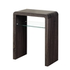 cannock small console table in charcoal with 1 glass shelf