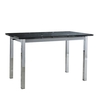 Carey Extendable Glass Dining Table Rectangular In Black