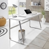 Carmine Wooden Computer Desk Rectangular In Matt White