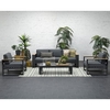 carmo fabric lounge set with coffee table in reflex black