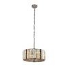 chapeau 3 light crystal shade pendant light in chrome