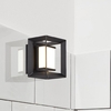 chaplin led small rectangular wall light in matt black