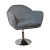 Charcoal Grey Fabric Chair with Chrome Base