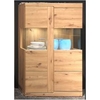Chelsea LED Display Cabinet With Glass Shelves In Artisan Oak
