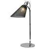 Chrome And Black Mesh Shade Single Light Table Lamp