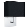 Chrome Wall Light In Black Rectangular Shade