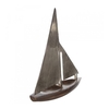 classic large wooden sailing boat hull in brown