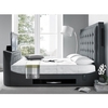 Clause Modern Fabric King Size TV Bed In Dark Grey