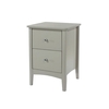 Comodo Large Bedside Cabinet In Grey With Two Drawer