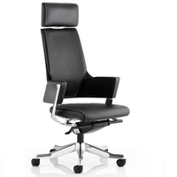 Cooper Office Chair In Black Bonded Leather With High Back