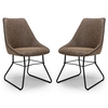 Cooper Wax Tan Faux Leather Dining Chair In A Pair
