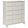 Copenham Narrow Chest Of Drawers In White With 6 Drawers