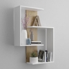 corvus wall mounted shelf in white and artisan oak