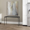 Cosco Resin Rectangular Top Folding Console Table In Black