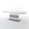 Craven Extendable Dining Table In Matt White And Concrete Look