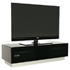 crick lcd tv stand medium in black with glass door