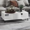 danya rectangular wooden coffee table in white
