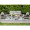 declaw lounge sofa suite set in light teak